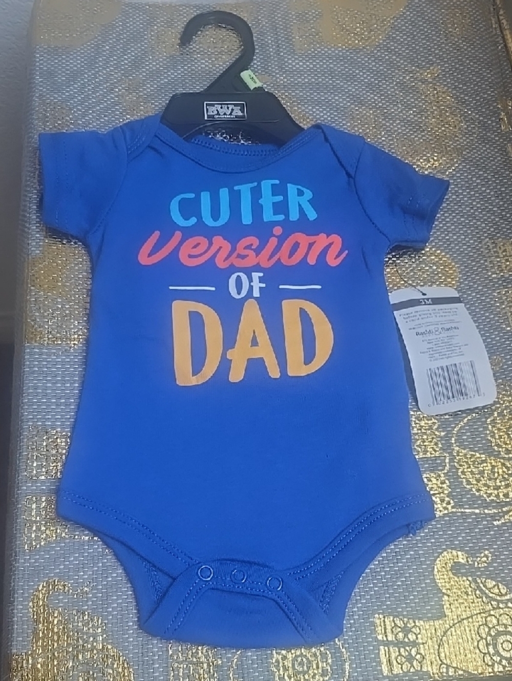 Cuter Version of Dad Blue Baby Onesie